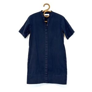 Everlane‎ | Navy Button Front Shirt Dress Size 00